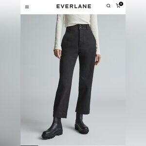 Everlane The Organic Straight-Leg Pant - Black